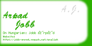 arpad jobb business card